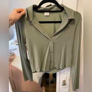 Aritzia / Wilfred Pose Waist Longsleeve Top